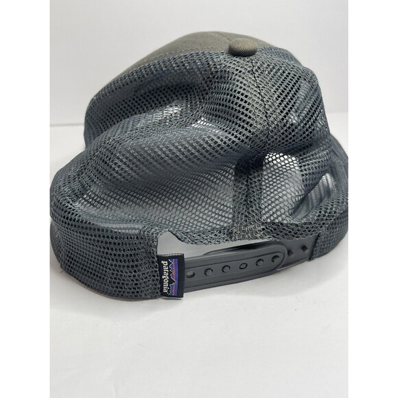 Patagonia Gray Trucker Hat  Cap Snapback Logo Outdoor - Picture 3 of 7